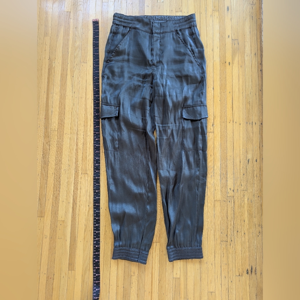 Anthropologie Satin Cargo Pants - Size XS